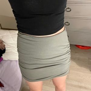 COPY - green grey cinched pencil skirt